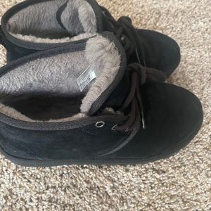 Black UGGS with fur